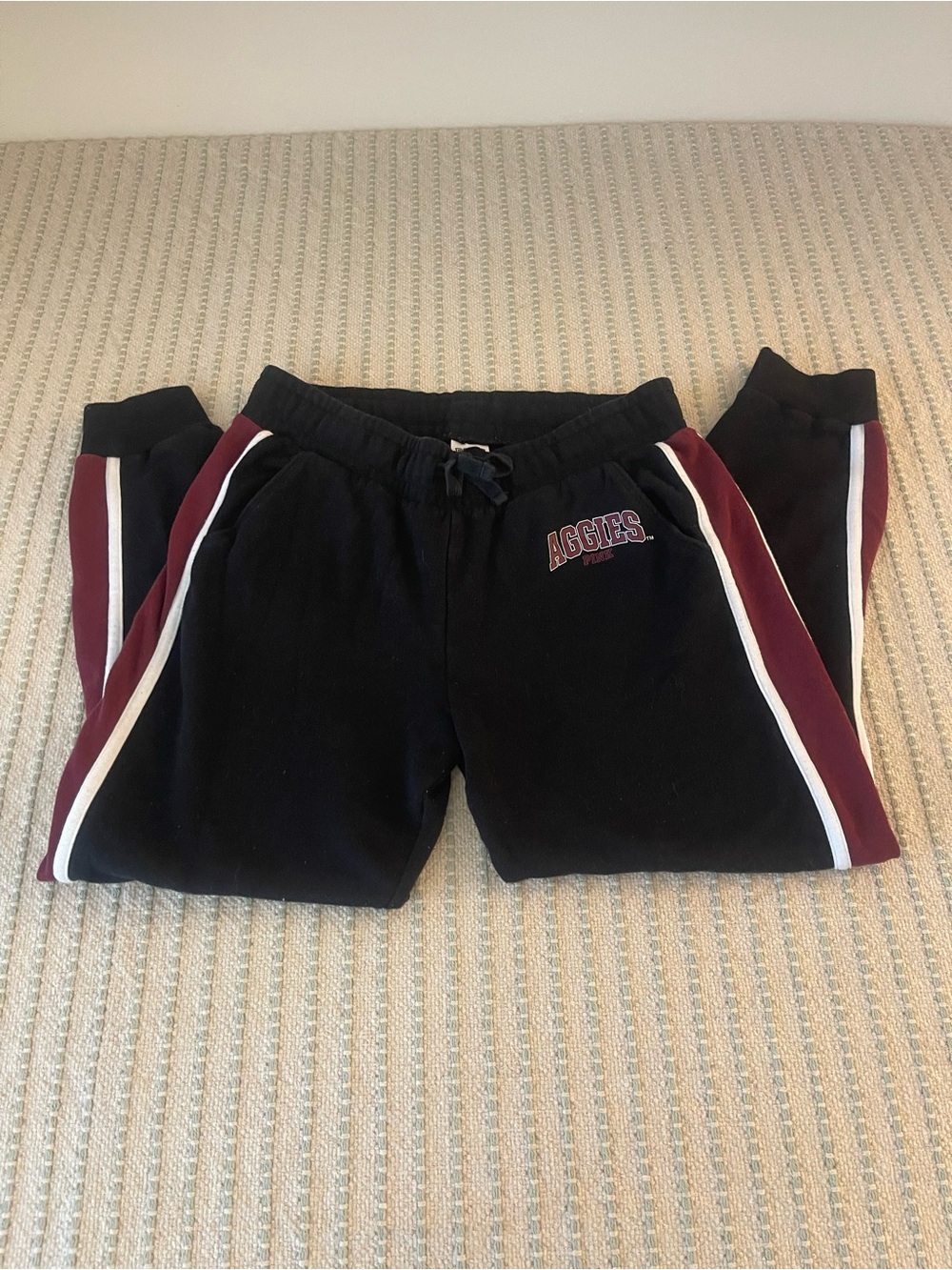 PINK Victoria's Secret Black Sweatpants - Texas A&M Aggies - Size: Medium